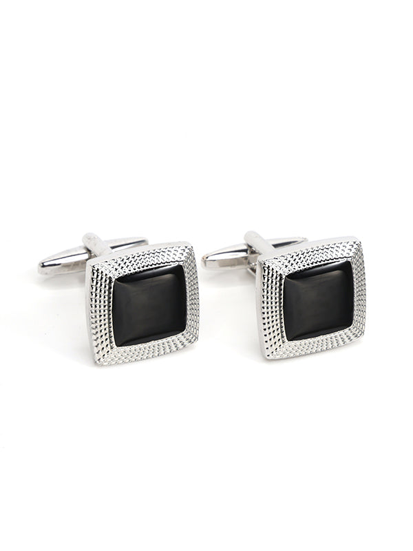 Grey Enamel Cufflinks