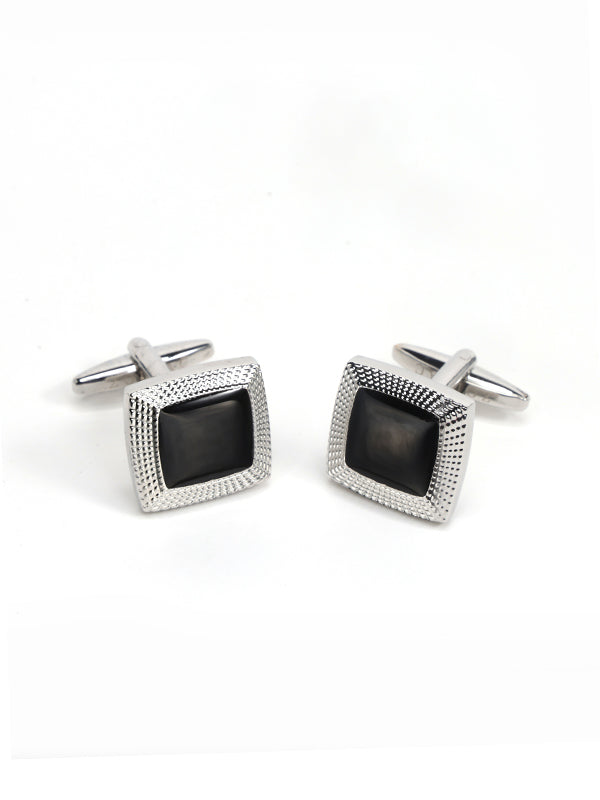 Grey Enamel Cufflinks