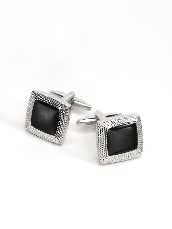 Grey Enamel Cufflinks
