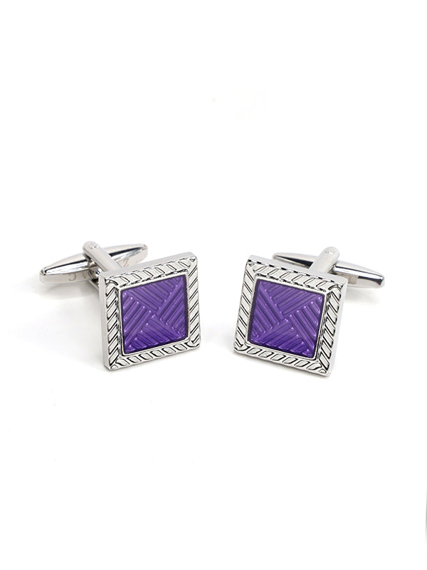 Purple Enamel Cufflinks