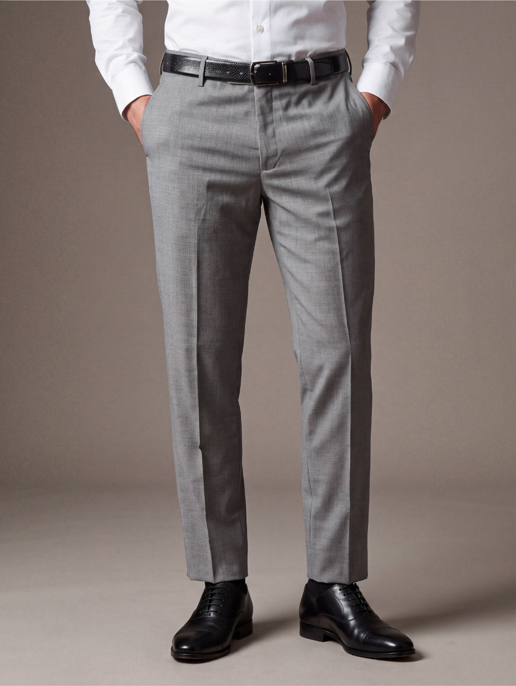 Pollone Light Grey Slim Fit Trouser