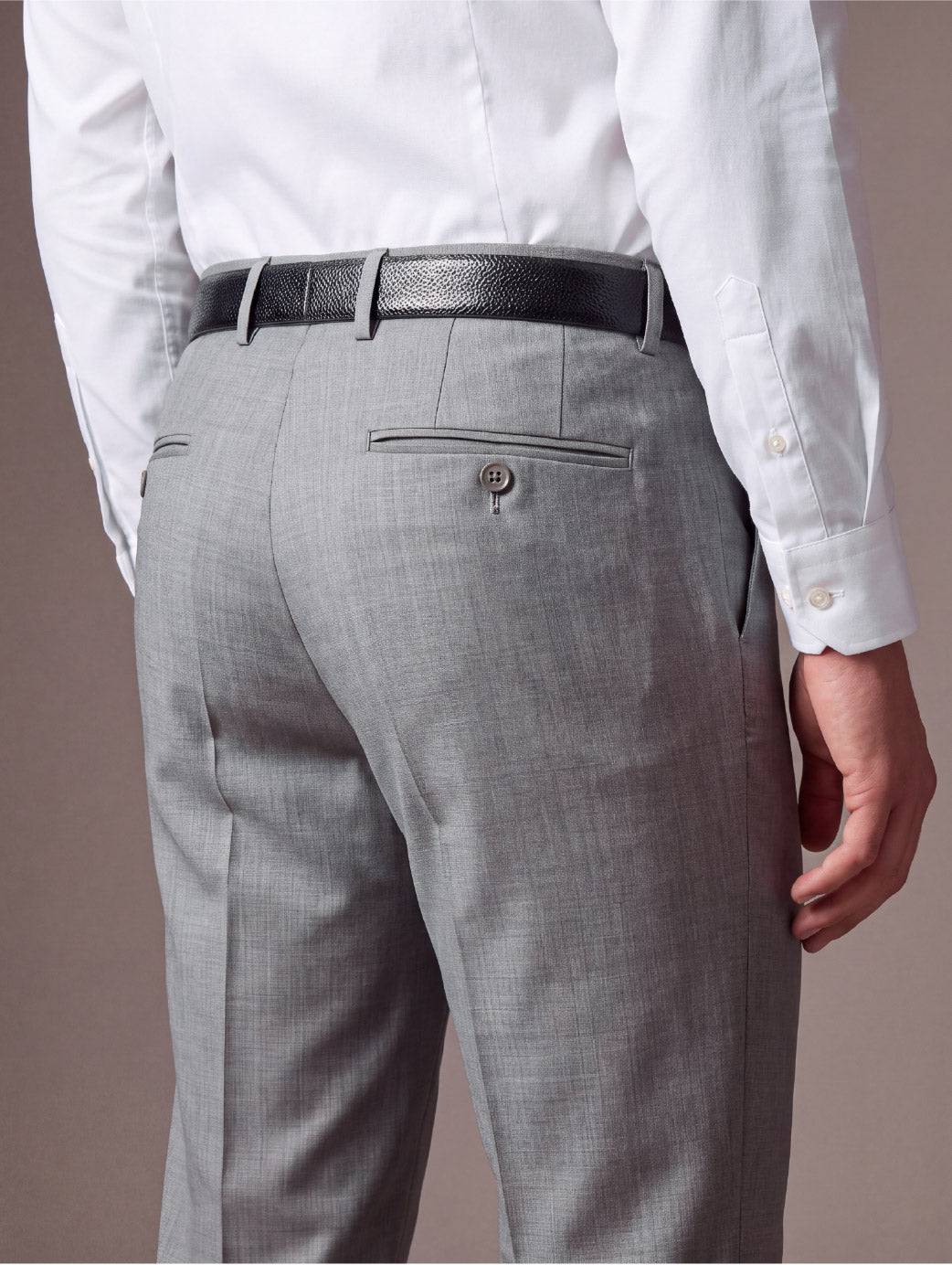 Pollone Light Grey Slim Fit Trouser