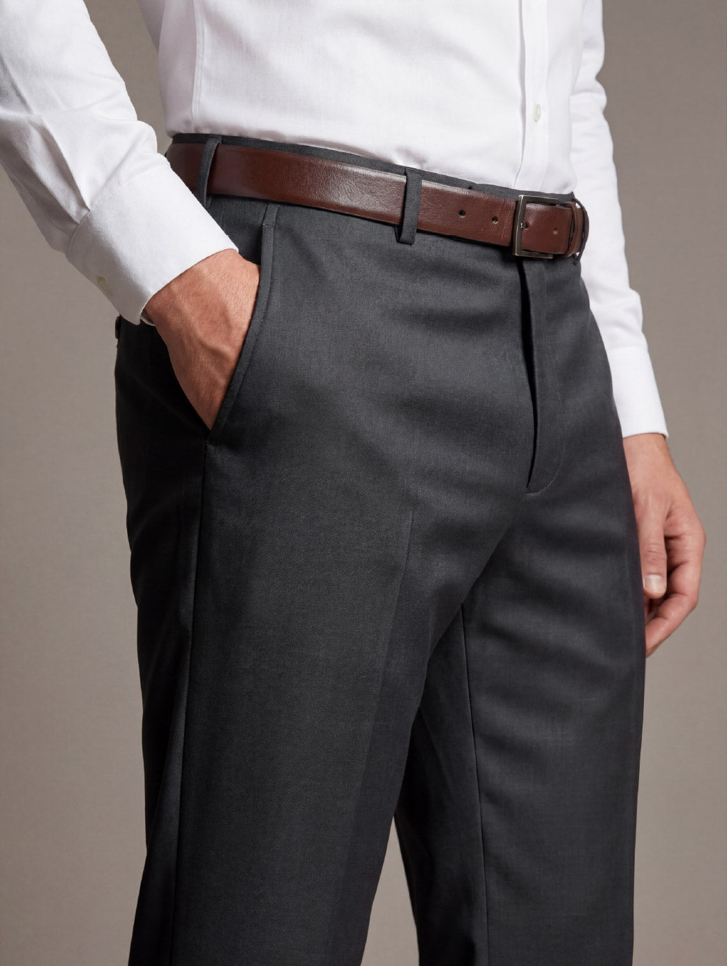 Pollone Black Tailored Fit Trouser