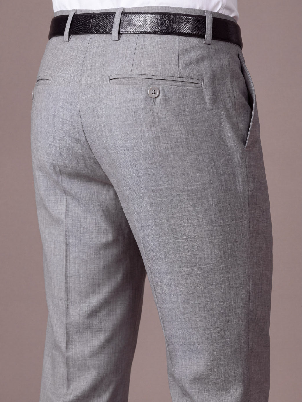 Pollone Light Grey Tailored Fit Trouser