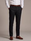 Positano Black Tailored Fit Pure Linen Trouser