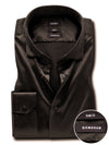 Pearce Brown High Gloss Satin Stretch Solid Full Sleeve Single Cuff Slim Fit Party Wear Blended Shirt