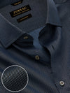 Chianti Navy Solid Full Sleeve Single Cuff Tailored Fit Semi Formal Dark Cotton Shirt