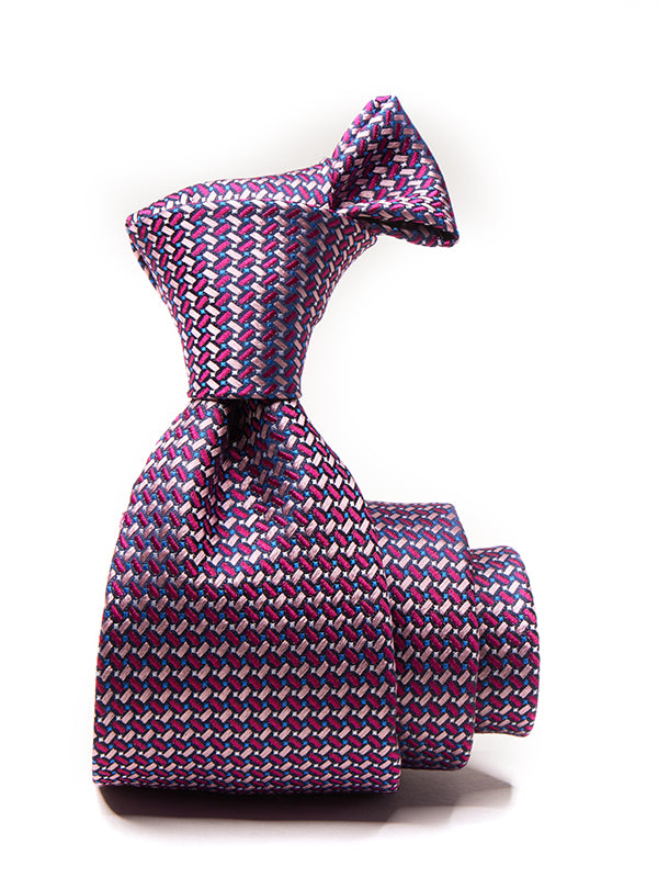 Campania Structure Dark Pink Silk Tie