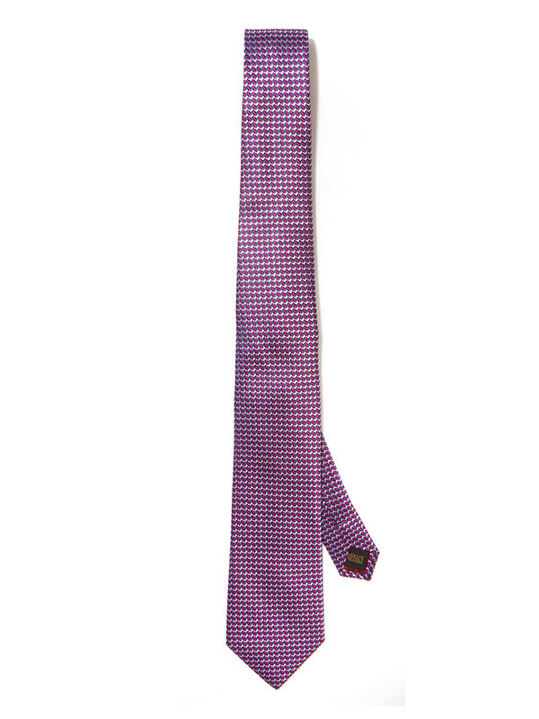 Campania Structure Dark Pink Silk Tie
