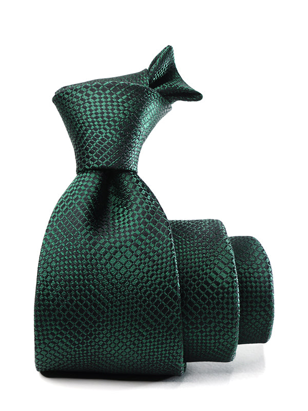 Campania Structure Solid Dark Turquoise Silk Tie