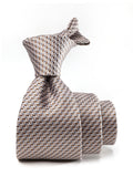 Campania Structure Solid Medium Beige Silk Tie
