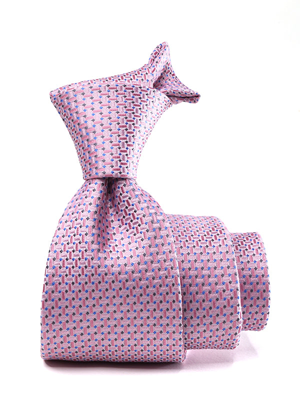 Campania Structure Solid Medium Pink Silk Tie