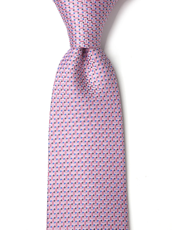Campania Structure Solid Medium Pink Silk Tie