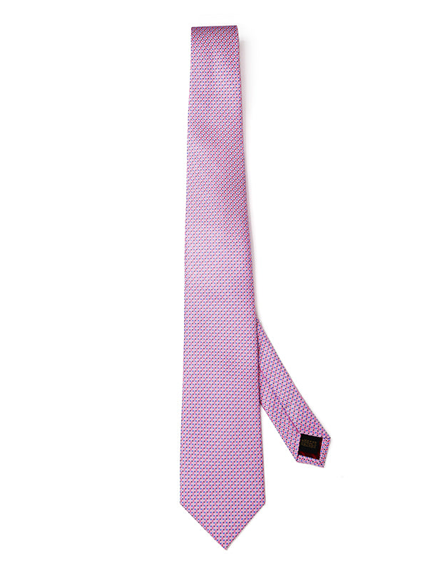 Campania Structure Solid Medium Pink Silk Tie