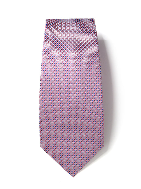 Campania Structure Solid Medium Pink Silk Tie