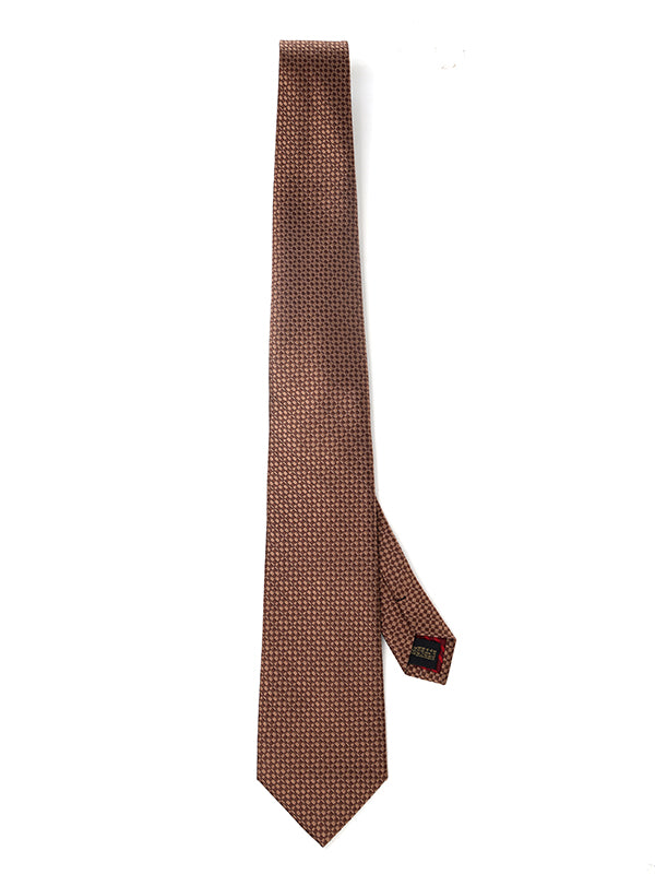 Campania Structure Solid Dark Brown Silk Tie