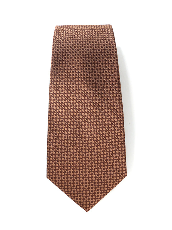 Campania Structure Solid Dark Brown Silk Tie