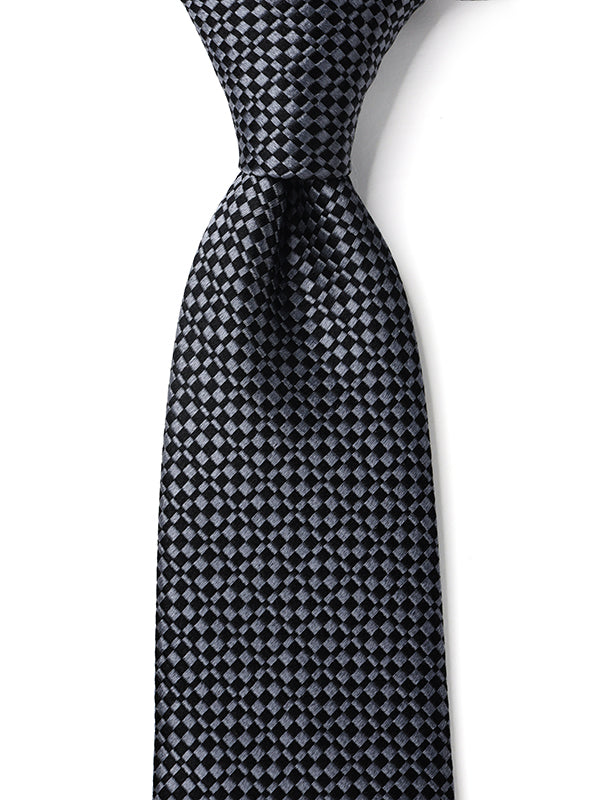 Campania Structure Solid Dark Grey Silk Tie