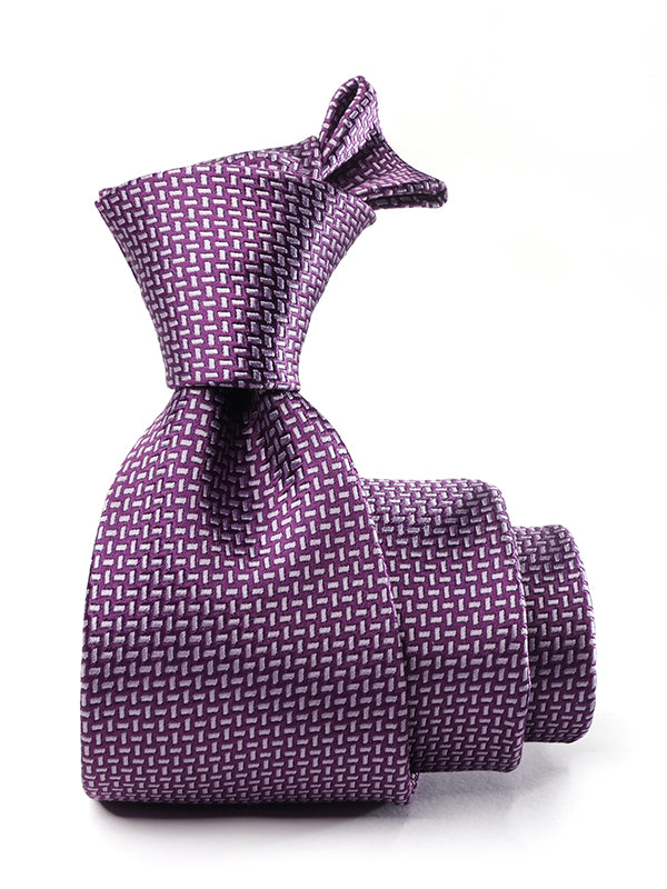 Campania Structure Solid Dark Purple Silk Tie