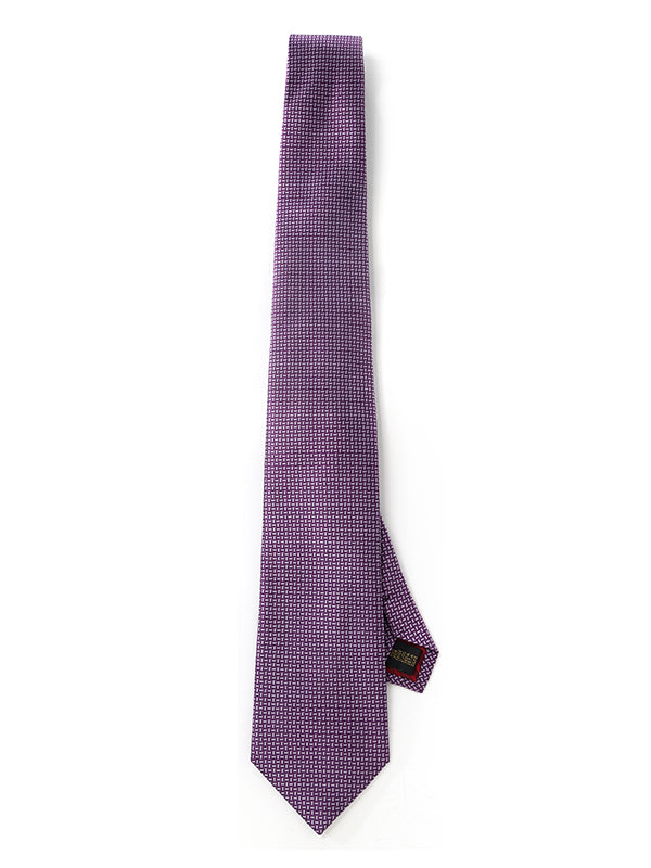 Campania Structure Solid Dark Purple Silk Tie