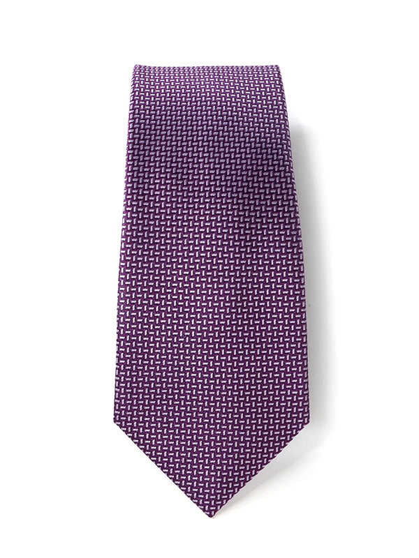 Campania Structure Solid Dark Purple Silk Tie