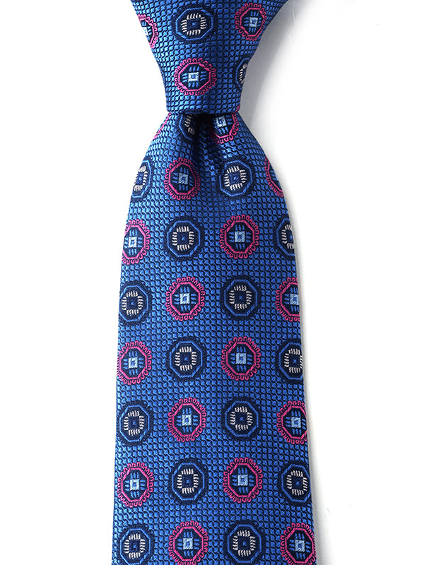 Florentine Minimal Medium Blue Silk Tie