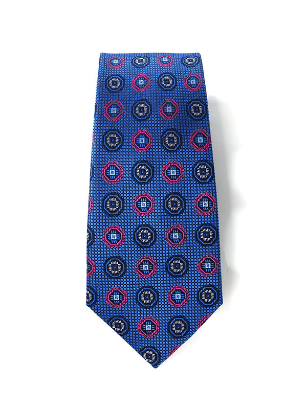 Florentine Minimal Medium Blue Silk Tie