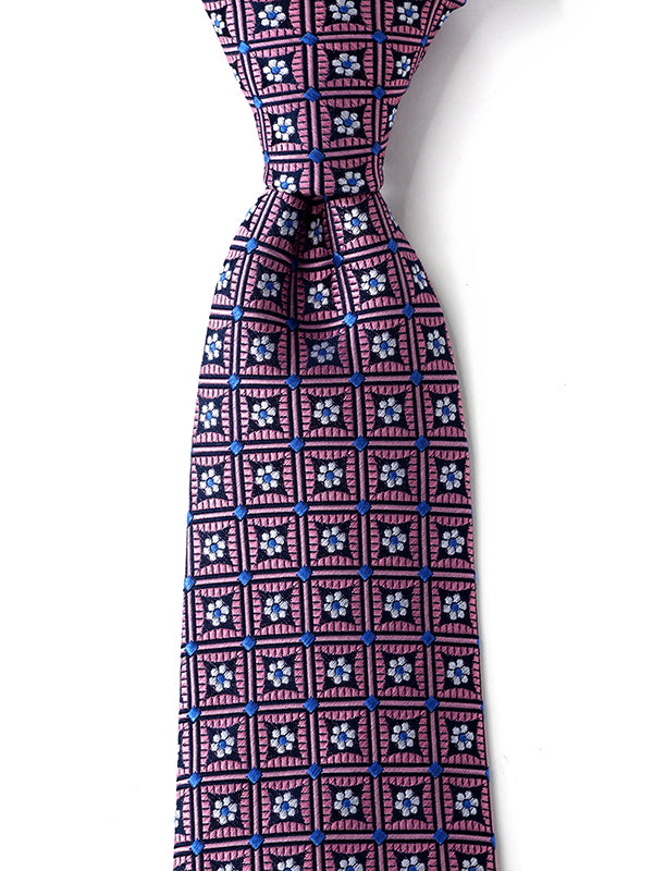 Florentine Minimal Medium Pink Silk Tie