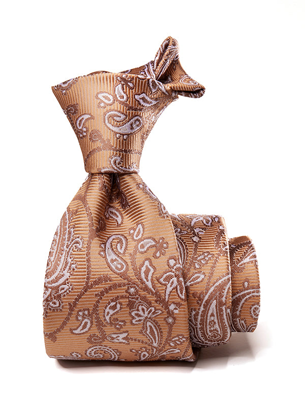 Torino All Over Dark Beige Silk Tie
