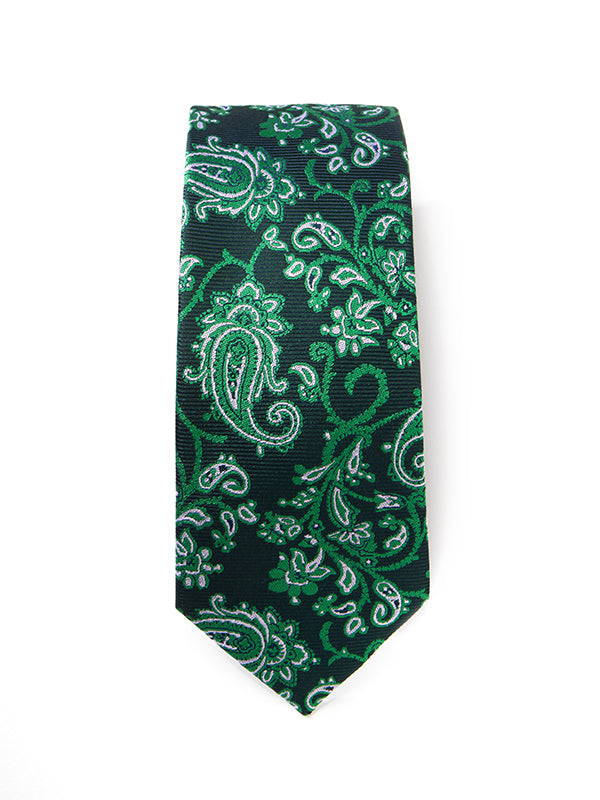 Torino All Over Medium Green Silk Tie