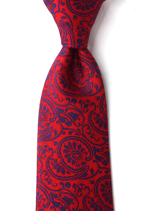 Torino All Over Dark Red Silk Tie