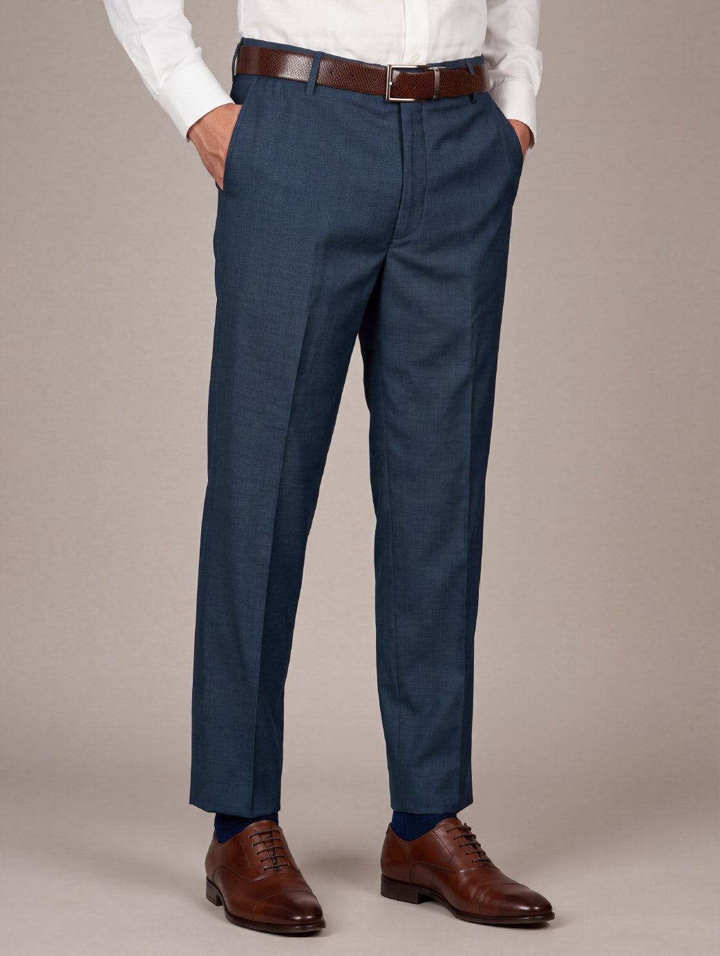 Trivero Blue Tailored Fit Trouser