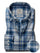Cantlay Slub Blue Check Full Sleeve Tailored Fit Casual Cotton Shirt