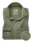 Starka Dobby Garment Dyed Olive Full Sleeve Tailored Fit Casual Cotton Shirt