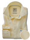 Diaz Oxford Garment Dyed Yellow Solid Full Sleeve Tailored Fit Casual Cotton Shirt