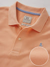 z3 Polo Garment Dyed Peach Solid Tailored Fit Casual Cotton T-Shirt