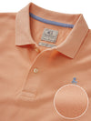 z3 Polo Garment Dyed Peach Solid Tailored Fit Casual Cotton T-Shirt
