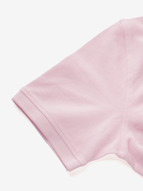 z3 Polo Garment Dyed Pink Solid Tailored Fit Casual Cotton T-Shirt