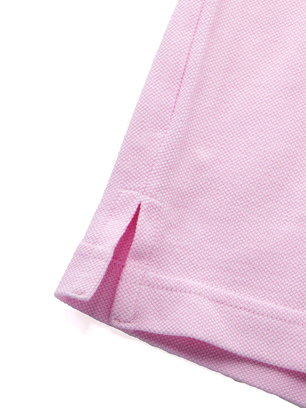 z3 Polo Garment Dyed Pink Solid Tailored Fit Casual Cotton T-Shirt