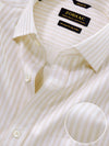 Da Vinci Sand Solid Full Sleeve Double Cuff Classic Fit Classic Formal Two Ply Mercerized Cotton Shirt