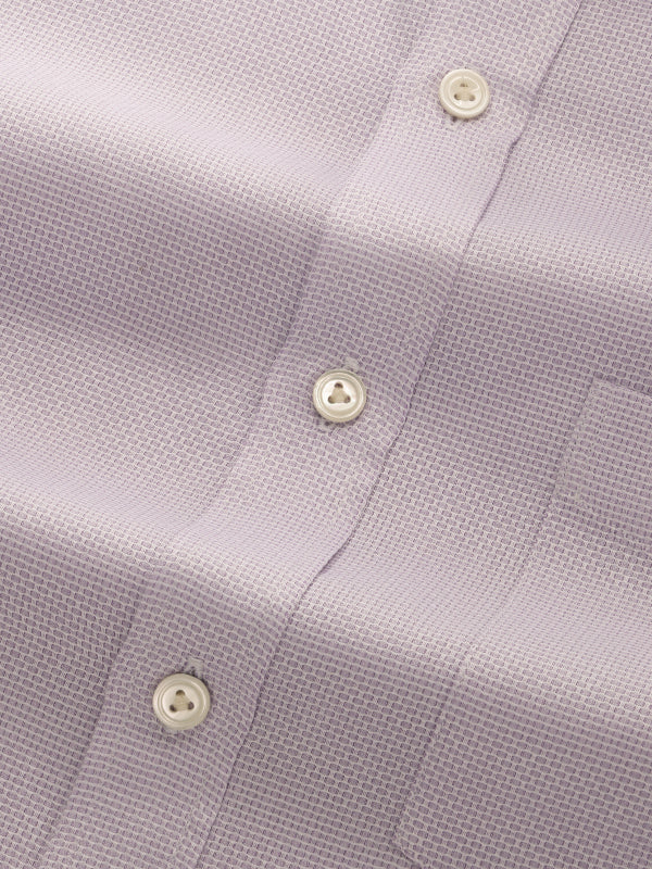 Matera Lilac Solid Full Sleeve Single Cuff Classic Fit Classic Formal Two Ply Mercerized Cotton Shirt