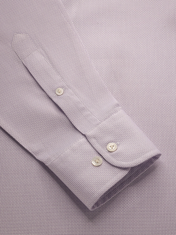 Matera Lilac Solid Full Sleeve Single Cuff Classic Fit Classic Formal Two Ply Mercerized Cotton Shirt