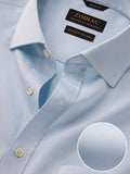Matera Sky Solid Full Sleeve Single Cuff Classic Fit Classic Formal Two Ply Mercerized Cotton Shirt