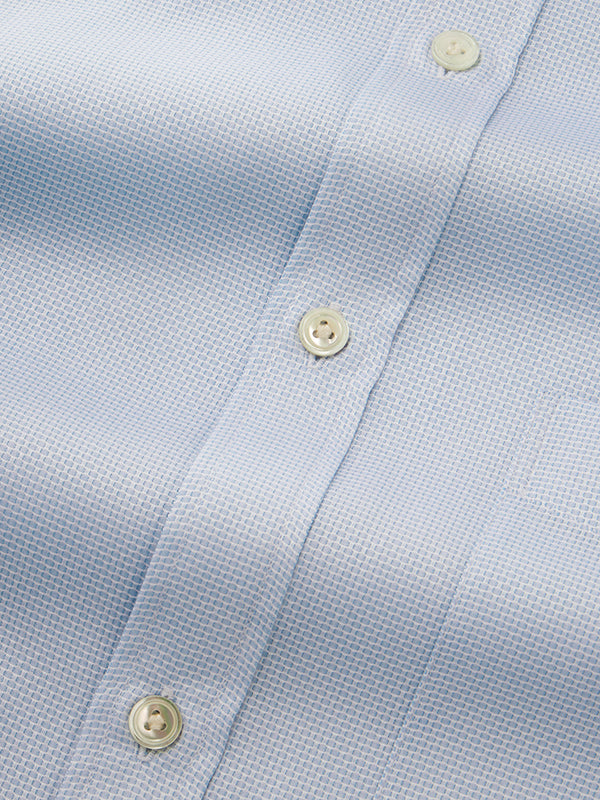 Matera Sky Solid Full Sleeve Single Cuff Classic Fit Classic Formal Two Ply Mercerized Cotton Shirt