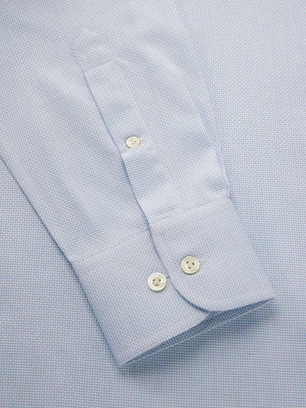 Matera Sky Solid Full Sleeve Single Cuff Classic Fit Classic Formal Two Ply Mercerized Cotton Shirt