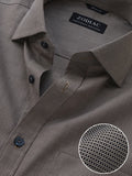 Savuto Brown Striped Full Sleeve Single Cuff Classic Fit Semi Formal Dark Cotton Shirt