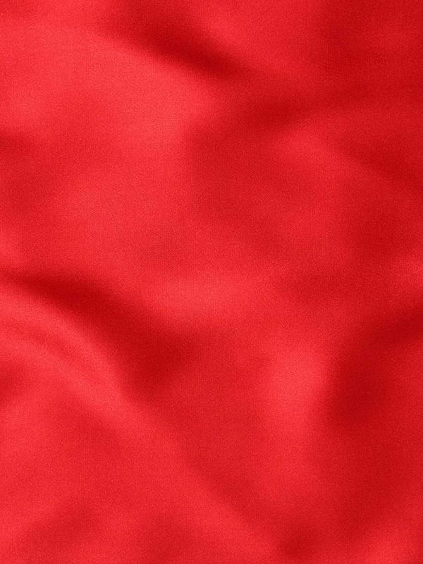 Red/ Navy Solid Silk Pocket Square
