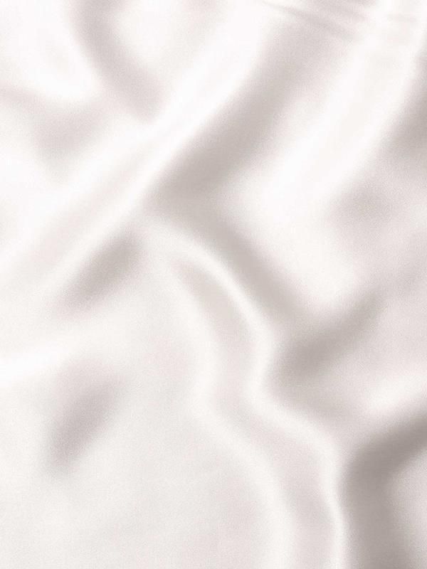White/ Red Solid Silk Pocket Square