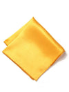 Medium Gold Solid Silk Pocket Square