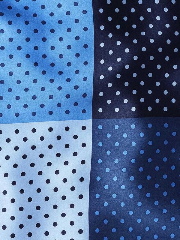 Blue/ Multi 4-in-1 Silk Pocket Square
